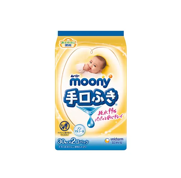 ムーニー おでかけキレイ手口ふき30枚×2