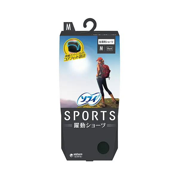 ソフィSPORTS躍動ショーツMブラック