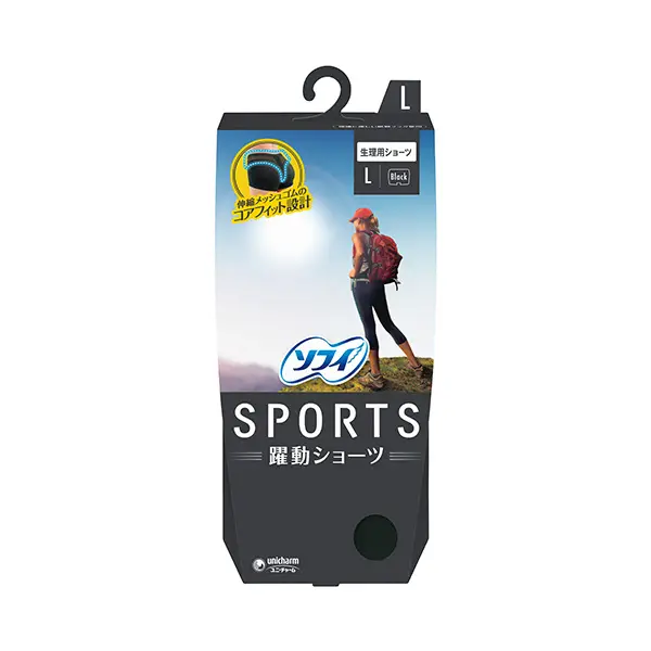 ソフィSPORTS躍動ショーツLブラック