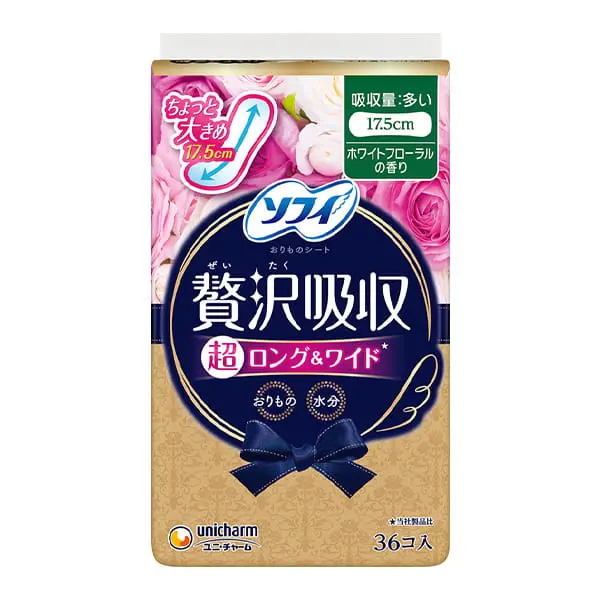 ソフィKiyora贅沢吸収ホワイトフローラル多い用36枚