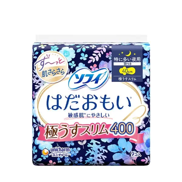 ソフィはだおもい極うすスリム特に多い夜用400　9枚
