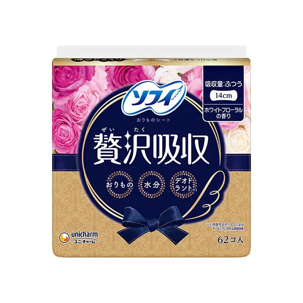 ソフィ KiyoRa贅沢吸収ホワイトフローラルふつう 用 62枚