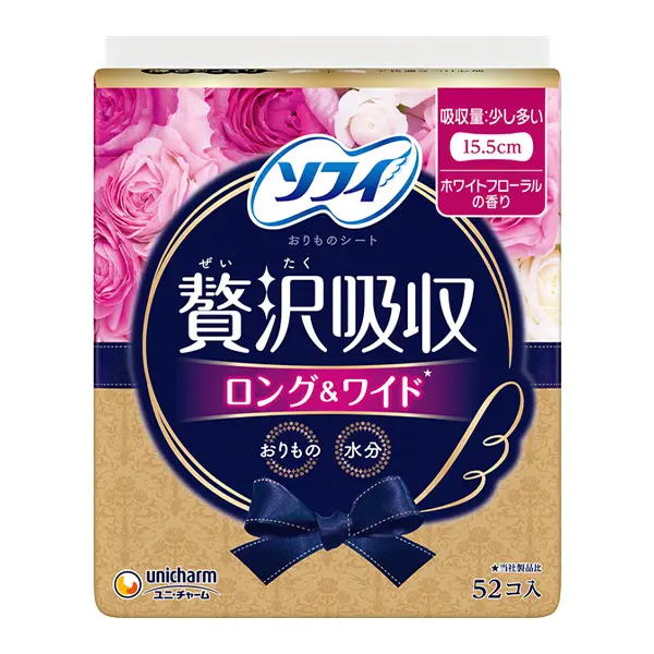 ソフィ KiyoRa贅沢吸収ホワイトフローラル少し多い用 52枚