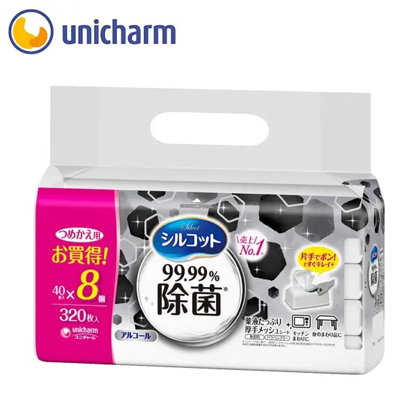 シルコット 99.99%除菌 ウェットティッシュ 詰替40枚×8個パック