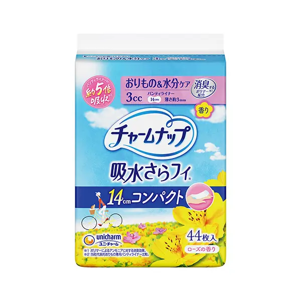チャームナップ 吸水さらフィ パンティライナーコンパクト香り 44枚